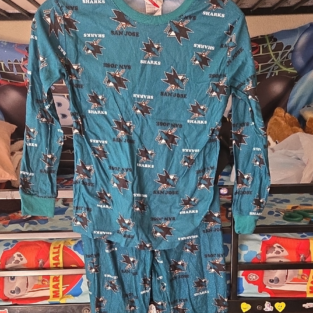 NHL San Jose Sharks Kids Pajama Set - Teal